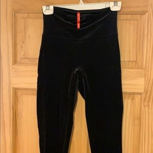 Spanx Black Velvet Leggings